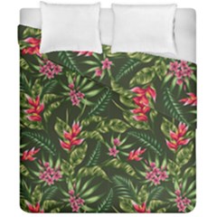 Tropical Flowers Duvet Cover Double Side (california King Size) by goljakoff