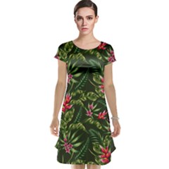 Tropical Flowers Cap Sleeve Nightdress by goljakoff