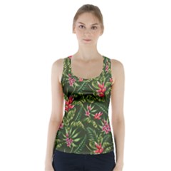 Tropical Flowers Racer Back Sports Top by goljakoff