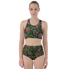 Tropical Flowers Racer Back Bikini Set by goljakoff