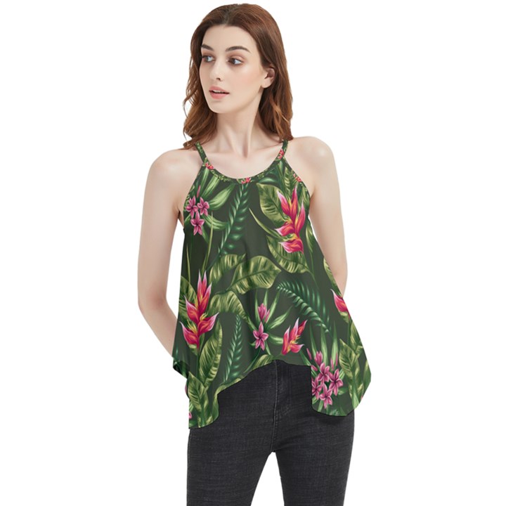 Tropical flowers Flowy Camisole Tank Top