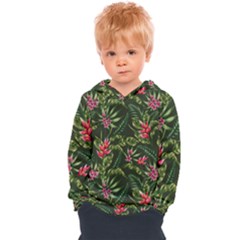 Tropical Flowers Kids  Overhead Hoodie by goljakoff