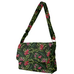 Tropical Flowers Full Print Messenger Bag (l) by goljakoff