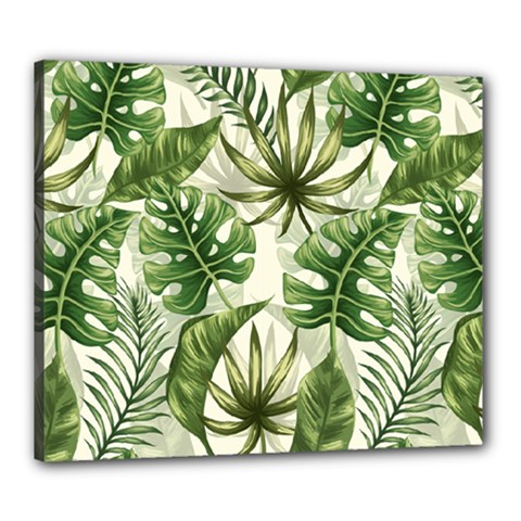 Tropical Leaves Canvas 24  X 20  (stretched) by goljakoff