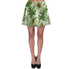 Tropical Leaves Skater Skirt by goljakoff