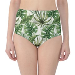 Tropical Leaves Classic High-waist Bikini Bottoms by goljakoff