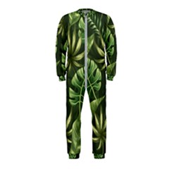 Green Tropical Leaves Onepiece Jumpsuit (kids) by goljakoff