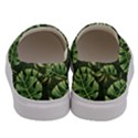 Green tropical leaves Men s Canvas Slip Ons View4