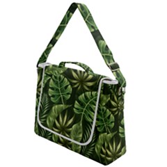 Green Tropical Leaves Box Up Messenger Bag