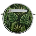 Green tropical leaves Crossbody Circle Bag View2