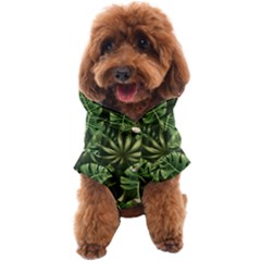 Green Tropical Leaves Dog Coat by goljakoff