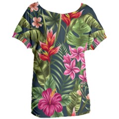 Tropic Flowers Women s Oversized Tee by goljakoff