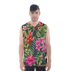 Tropic Flowers Men s Basketball Tank Top by goljakoff