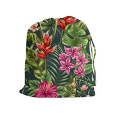 Tropic Flowers Drawstring Pouch (xl) by goljakoff