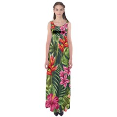 Tropic Flowers Empire Waist Maxi Dress by goljakoff