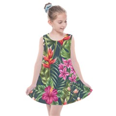 Tropic Flowers Kids  Summer Dress by goljakoff