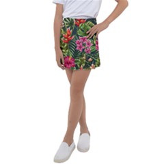 Tropic Flowers Kids  Tennis Skirt by goljakoff