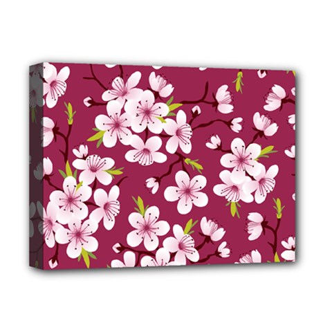 Cherry Blossom Deluxe Canvas 16  X 12  (stretched)  by goljakoff