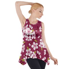 Cherry Blossom Side Drop Tank Tunic by goljakoff