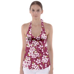 Cherry Blossom Babydoll Tankini Top by goljakoff