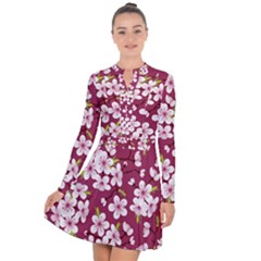 Cherry Blossom Long Sleeve Panel Dress by goljakoff