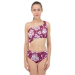 Cherry Blossom Spliced Up Two Piece Swimsuit by goljakoff