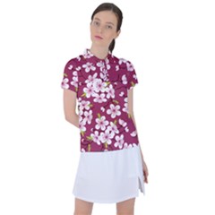 Cherry Blossom Women s Polo Tee