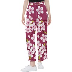 Cherry Blossom Women s Pants  by goljakoff