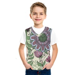 Mandala Flower Kids  Basketball Tank Top by goljakoff