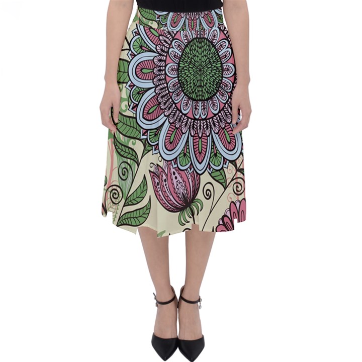 Mandala flower Classic Midi Skirt