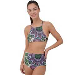 Mandala Flower High Waist Tankini Set by goljakoff