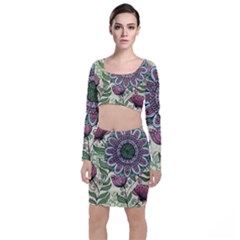 Mandala Flower Top And Skirt Sets by goljakoff