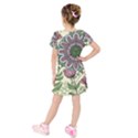 Mandala flower Kids  Short Sleeve Velvet Dress View2