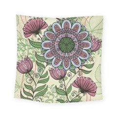 Mandala Flower Square Tapestry (small) by goljakoff