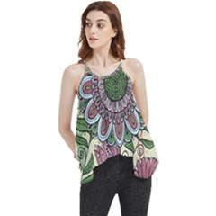 Mandala Flower Flowy Camisole Tank Top by goljakoff