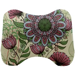 Mandala Flower Head Support Cushion by goljakoff