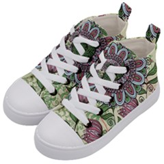 Mandala Flower Kids  Mid-top Canvas Sneakers by goljakoff