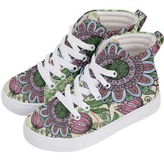 Mandala Flower Kids  Hi-top Skate Sneakers by goljakoff