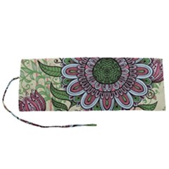 Mandala Flower Roll Up Canvas Pencil Holder (s) by goljakoff