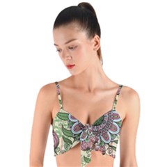 Mandala Flower Woven Tie Front Bralet by goljakoff