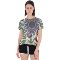 Mandala Flower Open Back Sport Tee by goljakoff