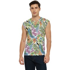 Flowers And Peacock Men s Raglan Cap Sleeve Tee by goljakoff