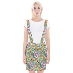 Flowers And Peacock Braces Suspender Skirt by goljakoff