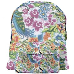 Flowers And Peacock Giant Full Print Backpack by goljakoff