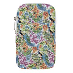 Flowers And Peacock Waist Pouch (large) by goljakoff