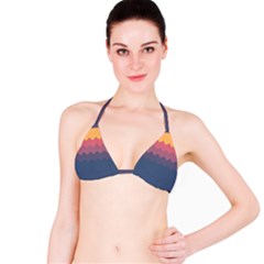 Flat Autumn Zigzag Palette Bikini Top by goljakoff