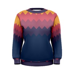 Flat Autumn Zigzag Palette Women s Sweatshirt by goljakoff