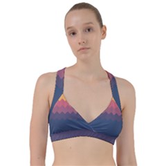 Flat Autumn Zigzag Palette Sweetheart Sports Bra by goljakoff