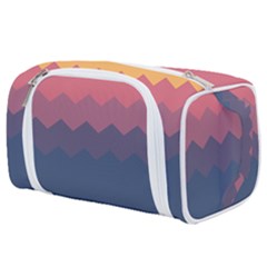 Flat Autumn Zigzag Palette Toiletries Pouch by goljakoff