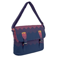 Flat Autumn Zigzag Palette Buckle Messenger Bag by goljakoff